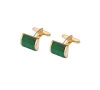 Didiseaon 2 pièces Boutons de Manchette Vert Pierre Précieuse pour Chemise Homme Design Créatif et Facile à Utiliser Décoration Élégante pour Réunions Officielles et Occasions Spéciales Lot
