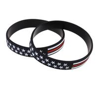 Didiseaon 2 Pièces Bracelet Drapeau Américain Patriotique Serre-poignet Rouge pour Adultes et Garçon Fille Décoration DIY pour Fête et Élection Présidentielle