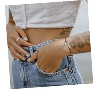 Didiseaon 2 pièces Bracelet Fille Acier Inoxydable Ajustable Design Cœur Tressé Fête des Mères ou Rentrée Scolaire