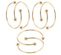 Didiseaon 2 Pièces Bracelet Jonc Ouvert Cuivre Pur Large Manchette Ajustable pour Femmes Bijoux Déclaration de Mode DIY pour Créations Personnalisées