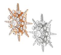 Didiseaon 2 pièces Broche Femme Simple Alliage avec Lot de Doré et Argenté Décoration Élégante pour Robe et Cérémonie