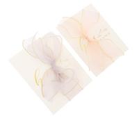 Didiseaon 2 Pièces Cartes de Serment de Mariage Élégantes Nœud, Papier | Surface Lisse pour Écrire, Style Chic et Romantique, Prop pour Photo, Cérémonie et Messages Invités