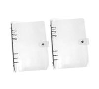 Didiseaon 2 pièces Classeur à Anneaux PVC Transparent Couverture Protectrice pour Cahier à Mobiles Étui Résistant pour Carnet de Notes à Usage Scolaire et Bureau