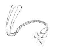 Didiseaon 2 Pièces Collier pour Couple Collier Amoureux Puzzle en Acier Inoxydable Argenté Léger, Brillant, Créatif et Adorable, Présent pour Copine et Copain