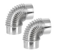 Didiseaon 2 Pièces Coude de Conduit en Acier Inoxydable 90° Réglable