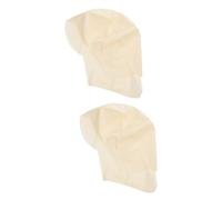 Didiseaon 2 Pièces Couvre-Chef Bonnet Chauve Chauve pour Spectacle Casquette Chauve en Latex de Maquillage Couvre-Chef Chauve pour Adultes émulsion Blanche
