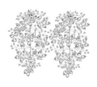 Didiseaon 2 Pièces Couvre-chef De Mariée Faire La Fête Postiche Coiffes De Mariée Pour Mariage Accessoires De Cheveux En Strass Pour Femmes Mariées Cristaux Casque Cristal Silver