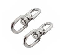 Didiseaon 2 Pièces Crochets Pivotants en Acier Inoxydable Double Clip pour Mangeoires à Oiseaux et Paniers Suspendus, Anneaux Pivotants Faciles à Tourner pour Jardin et Boutique