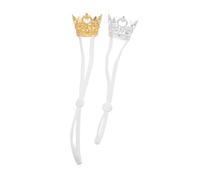 Didiseaon 2 Pièces Crown for Hamster and Small Animals with Adjustable Elastic Chin Strap Cute Tiny Pet Fancy Dress Headpiece for Birthday Parties and Photo Props