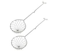 Didiseaon 2 pièces Cuillère Filtrante Acier Inoxydable Ensemble de Cuillères Écumoire pour Cuisine Outils de Filtrage Multifonctionnels pour Huile Légumes et Aliments