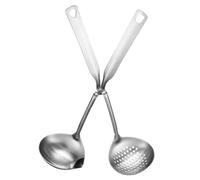 Didiseaon 2 pièces Cuillère Filtrante Inox Résistante Haute Température Écumoire Percée Murale pour Cuisine Domestique et Professionnelle Lot de Ustensiles Cuisine Inox avec Filtre à