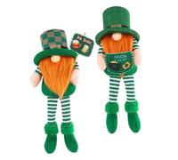 Didiseaon 2 pièces Décoration de Bureau Saint Patrick Gnomes sans Visage Faits Main Ornement de Festival Créatif et Compact pour Ambiance Festive