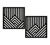 Didiseaon 2 Pièces Décoration Murale Style Rustique en Bois Foncé, Montagne | Panneau Ajouré, Installation Facile, pour Bureau et Jardin, Rendu Artistique Abstrait, Format Décoratif Discret