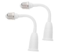 Didiseaon 2 Pièces Douille E27 Orientable Rallongée, Bras Flexible, Base | Plastique Métal, Montage Modulaire Détachable, Portée Étendue, Compatible LED et Ampoules Basse Consommation