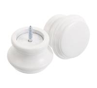Didiseaon 2 Pièces Embout de Tringle à Rideaux en Bois Blanc Décoratif, Facile à Nettoyer, Adapté pour Tringles de 28 Mm, pour Bureau et Salon