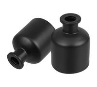 Didiseaon 2 Pièces Flacon Diffuseur de Parfum 50ml, Cylindre Noir Élégant | Rechargeable, Surface Lisse Facile à Nettoyer, pour Tiges de Diffuseur et Fleurs Séchées, Déco D'appartement