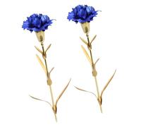 Didiseaon 2 Pièces Fleur Artificielle Œillet en Feuille d'or 24k, Présent | Décoration Créative Bleue, Style Luxueux Délicat, pour Café Hôtel, Idée Femme Grand-mère