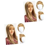 Didiseaon 2 Pièces frange en épingle à cheveux frange clip Fausse frange réaliste Pince à frange pour cheveux accessoire de cheveux pour femmes Pince à franges pour femmes faux coup