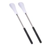 Didiseaon 2 pièces Longue Baguette Rétractable Acier Inoxydable pour Chaussures Outils de Chaussage Ergonomiques avec Manche Ajustable pour Bottes et Chaussures