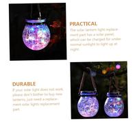 Didiseaon 2 pièces Lot de Couvercles Solaires pour Lampes de Jardin Extérieur Accessoires Remplacement Étanches avec Panneau Énergétique Décoration Colorée pour Terrasse et Patio