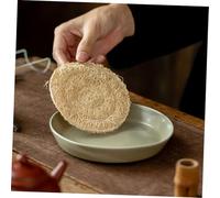 Didiseaon 2 pièces Lot de Dessous de Tasse Loofah Tapis Isolant Chaleur pour Mugs sous Verres Décoratifs pour Maison et Restaurant
