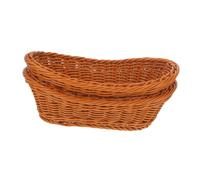 Didiseaon 2 pièces Lot de Paniers de Rangement Imitation Rotin pour Cuisine Corbeilles Ouvertes Polyvalentes pour Fruits et Snacks Faciles à Nettoyer Style Campagne Réutilisable