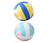 Didiseaon 2 pièces Lot de Peluches Volleyball Décoratives Grand Modèle Jaune Blanc Bleu et Rose Blanc Vert Jouets Doux Premium pour Garçon Fille pour Amoureux Plage et Fans de Volleyball