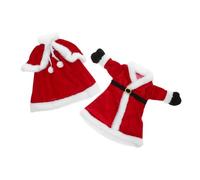 Didiseaon 2 Pièces Manchon de Bouteille de Vin Rouge en Lin Style Robe de Fête Formelle, Accessoire Décoratif pour Noël, pour Soirée de Noël et Décoration de Table