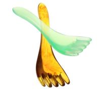 Didiseaon 2 Pièces Masseur à cinq griffes plaque faciale peigne pour cuir chevelu scrubber scalp massage masseur main peigne de massage à la cire d'abeille outil de grattage musculaire