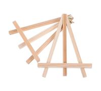 Didiseaon 2 pièces Mini Chevalets Massif Supports de Peinture et Porte-calendrier Triangle Chevalets de Table Polyvalents pour Affichage de Photos et Œuvres Art Finition Jaune