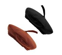 Didiseaon 2 Pièces Miniature Beret Hats For Dolls Soft And Cozy Tiny Top Hats For DIY Crafting Role Play And Plush Toy Accessories Detective Style In