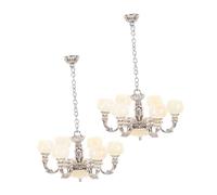 Didiseaon 2 Pièces Miniature Dollhouse Ceiling Lamps Realistic Vintage Hanging Lights for DIY Crafting and Dollhouse Decoration