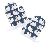 Didiseaon 2 pièces Mitaines Four Épaisses pour Garçon Fille Moufles de Cuisine Antidérapantes et Isolantes Thermiques Lot Boucle de Suspension Protection la Chaleur pour Garçons et Filles