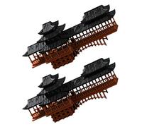 Didiseaon 2 Pièces Ornement de Paysage Mini-Ornement de Paysage Pont Miniature en Plastique Style Architecture Chinoise Traditionnelle pour Bonsaï et Pots de Fleurs Intérieur et Extérieur