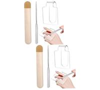 Didiseaon 2 Pièces Palette Plaque De Mélange De Couleur D'ongle Spatule De Maquillage Mascara Clair Planche De Maquillage Plaque De Mélange Pour Le Maquillage Spatule à Maquillage Acrylique