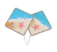 Didiseaon 2 Pièces Patère Nautique Carrée Main Porte-manteaux et Serviettes Thème pour Décor de Plage