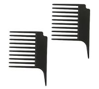 Didiseaon 2 Pièces peigne à côtes coiffure peignes démêlant gel pour les cheveux hair charms hair toppers à cheveux bouclés insert de à x abdos Black