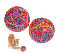 Didiseaon 2 Pièces Pelote de Laine pour Chat Joueur, Balle Interactive