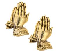 Didiseaon 2 Pièces Petite Broche Religieuse Prière Mains en Alliage, | Broche pour Homme ou Femme, Usage Église et Mariage, Finition Or, Légère et Polyvalente