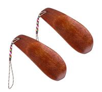 Didiseaon 2 pièces Pied à chaussure Bois Massif Petit Format Releveur de Pied Flexible et Solide Outil Ergonomique Portable pour Chaussures pour Seniors et Usage Intérieur Extérieur