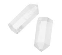 Didiseaon 2 Pièces Piliers Cristal Blanc Hexagonaux Colonne à Six Faces Cristal Poli pour Décoration Polyvalente et Amélioration des Flux Énergie pour Bureau ou Artisanat
