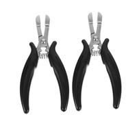 Didiseaon 2 Pièces Pince à Extension Cheveux Chrome avec Poignée Antidérapante Outil Professionnel pour Retrait et Pose Extensions Micro-anneaux Ruban Adhésif et Perles Compatible Salon et
