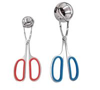 Didiseaon 2 pièces Pince pour Boulettes de Viande Acier Inoxydable Clips Cuisine Pratiques pour Former Boulettes Uniformes Usage Maison et Restaurant S Rouge et Bleu