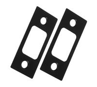 Didiseaon 2 pièces Plaque de Gâche Ronde Acier Inoxydable pour Pêne Dormant Guide de Verrouillage pour Portes Bois Accessoire de Serrure pour Sécurité Maison et Bureau