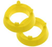Didiseaon 2 Pièces Socle à Quatre Coins, Support de Présentation PP Jaune | Base Robuste, Design Compact Peu Encombrant, Empêche le Roulement, pour Bureaux et Maisons