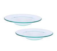 Didiseaon 2 Pièces Soucoupe pour Chauffe-Cire en Verre 11, 5cm