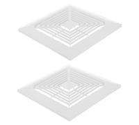 Didiseaon 2 Pièces Square Bathroom Vent Cover With Springs Exhaust Fan For Ceiling Wall Mount Balanced And Uniform Airflow Quiet Operation