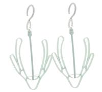 Didiseaon 2 pièces Support de Séchage de Chaussures Plastique Vert Organiseur Suspendu et pour Bottes et Chaussures Étagère avec Clips Latéraux pour Déodorants