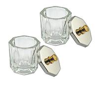Didiseaon 2 Pièces tasse d'art d'ongle verrerie avec couvercle pour nail art coupe liquide nail art plat dappen clair plat de monomère d'ongle gobelet clair gobelet liquide manucure