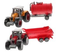 Didiseaon 2 pièces Tracteur Ferme Plastique Modèle Réaliste pour Garçon Fille Kit Camion Robuste Danger pour Garçon Fille Cadeau